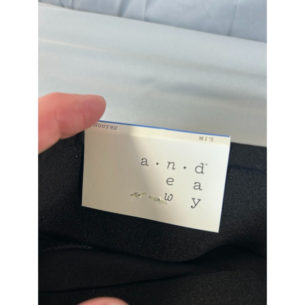 A New Day Women Large Skinny Pants Black High Rise Stretch Slim Fit Zip Pockets - Picture 6 of 15